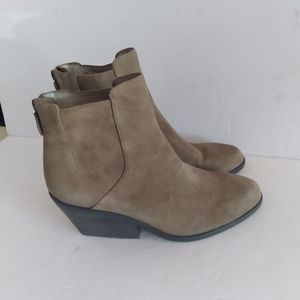Eileen Fisher suede ankle boots block heel